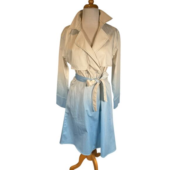 Scout the City x The Drop Ombre Trench Coat Size Small NWT lightweight cotton - Picture 12 of 12